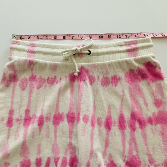 Threads 4 Thought Ivory and Pink Watercolor Tie Dye Pull On Shorts Small - Picture 2 of 10